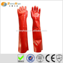 Sunnyhope cheap red pvc work gloves